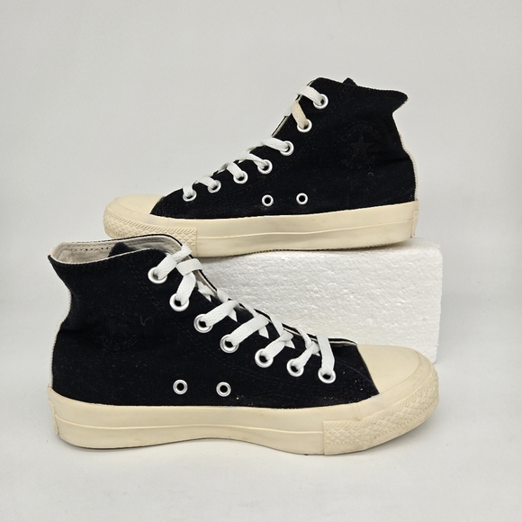 Comme des Garcons x Converse Chuck Taylor All Star Hi Black Shoes Women's Size 6 - Picture 6 of 8